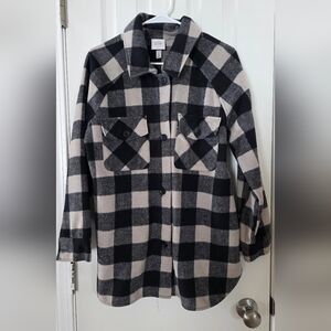 Knox Rose Black and Cream Shacket